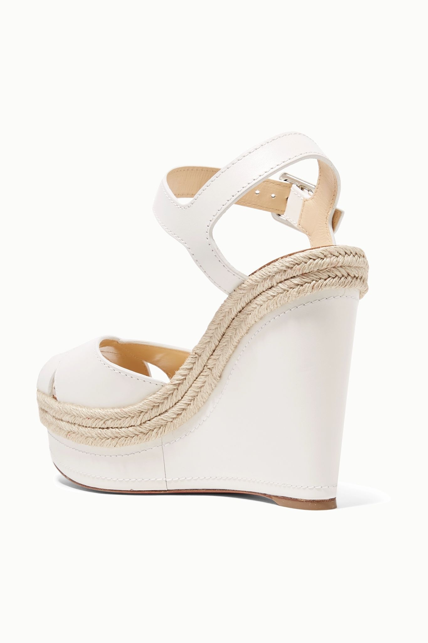 Almeria 120 leather espadrille wedge sandals - 4