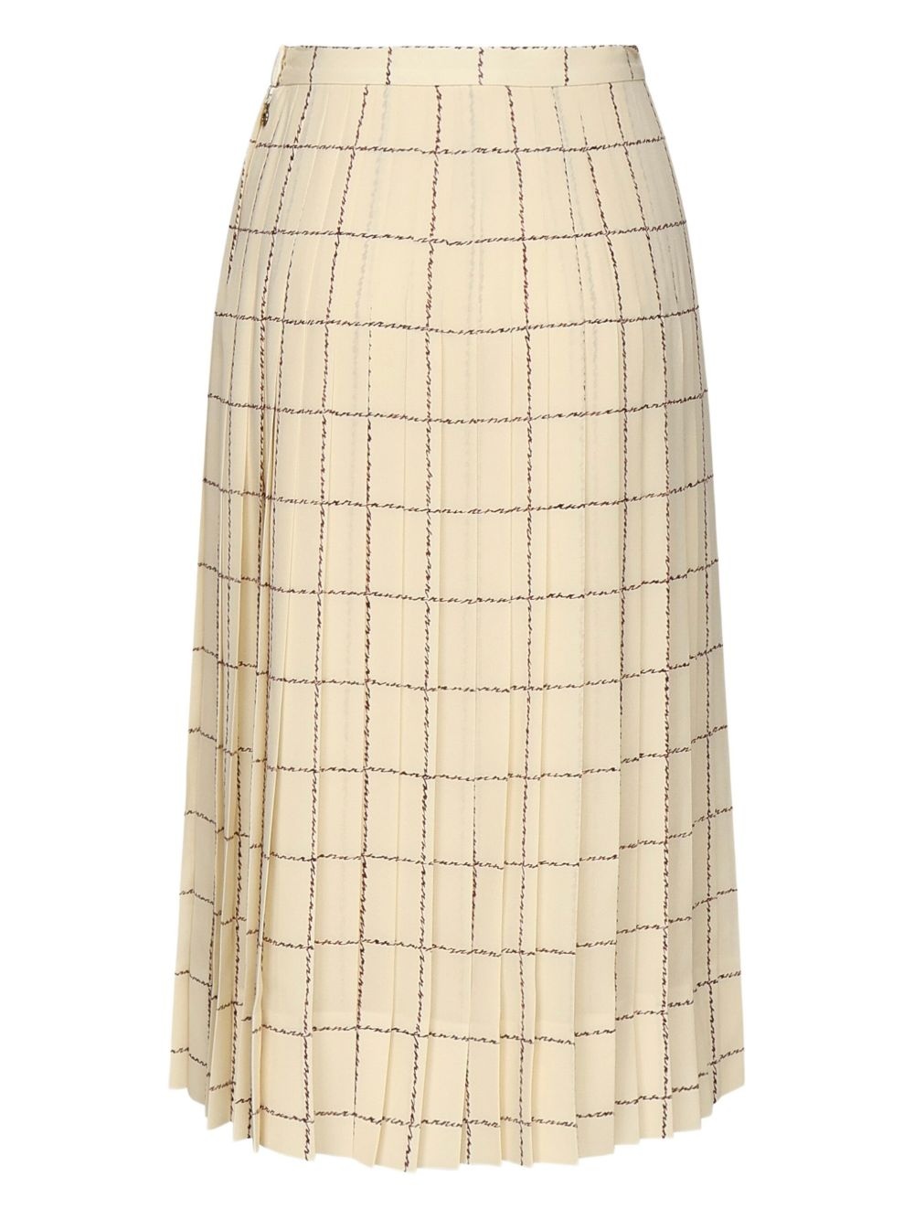 Clea pleated silk midi skirt - 2