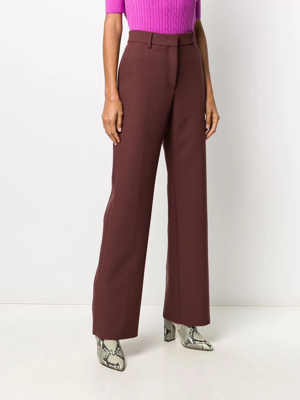 high-waisted tailored trousers - 3