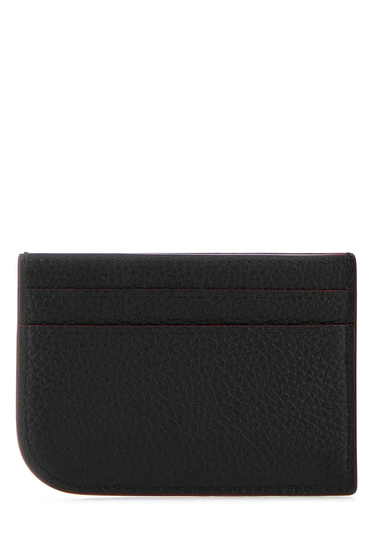Alexander Mcqueen Men Black Leather Card Holder - 3