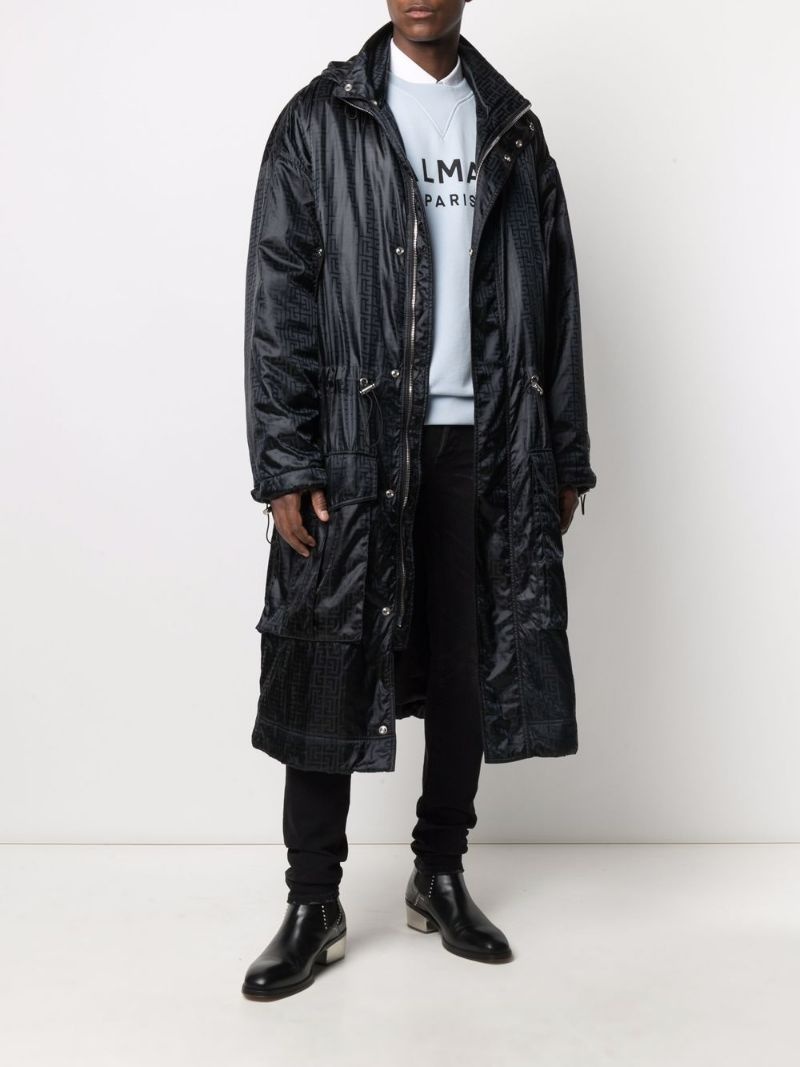 funnel neck parka - 2