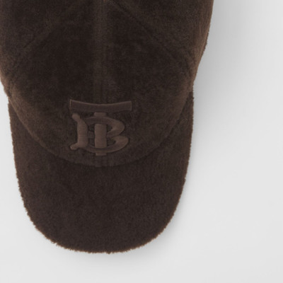 Burberry Monogram Motif Shearling Baseball Cap outlook