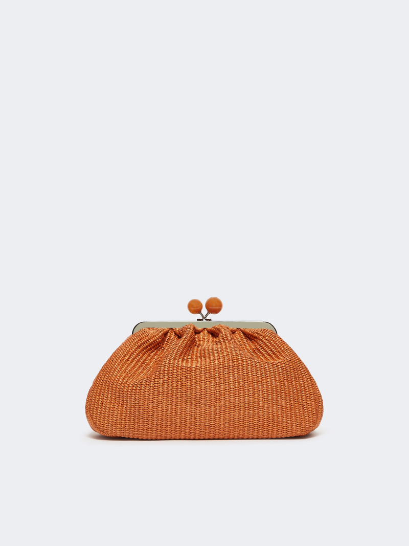 FORTUNA Medium raffia-effect Pasticcino bag - SALMON 3