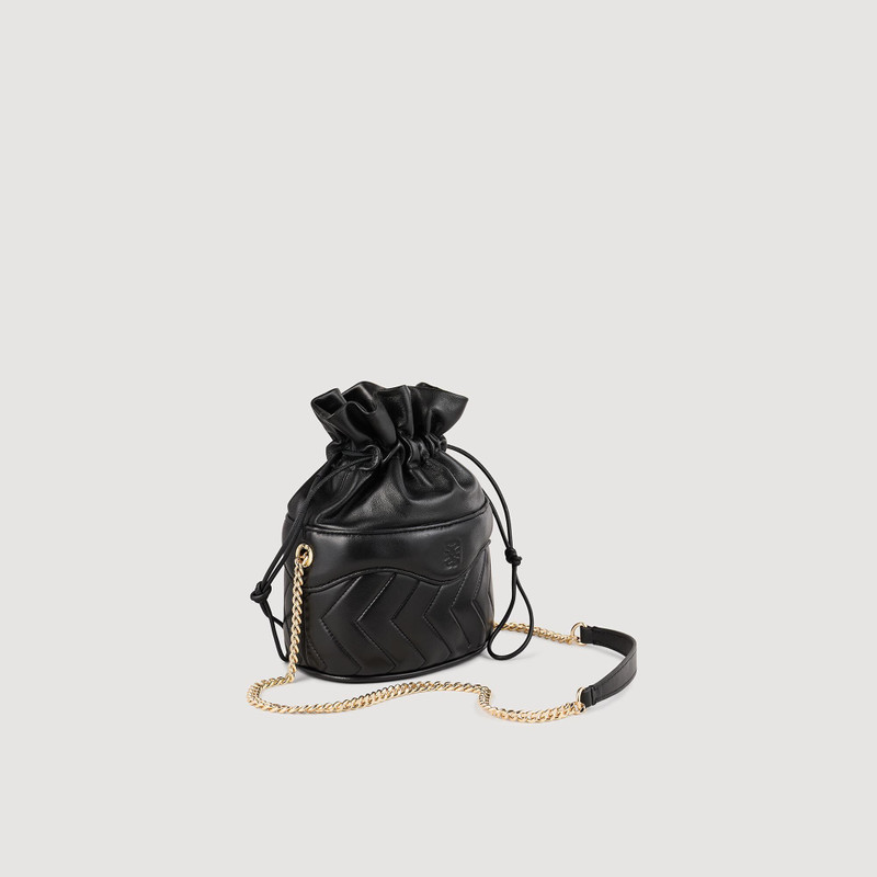 LE BONBON QUILT LEATHER BUCKET BAG 4