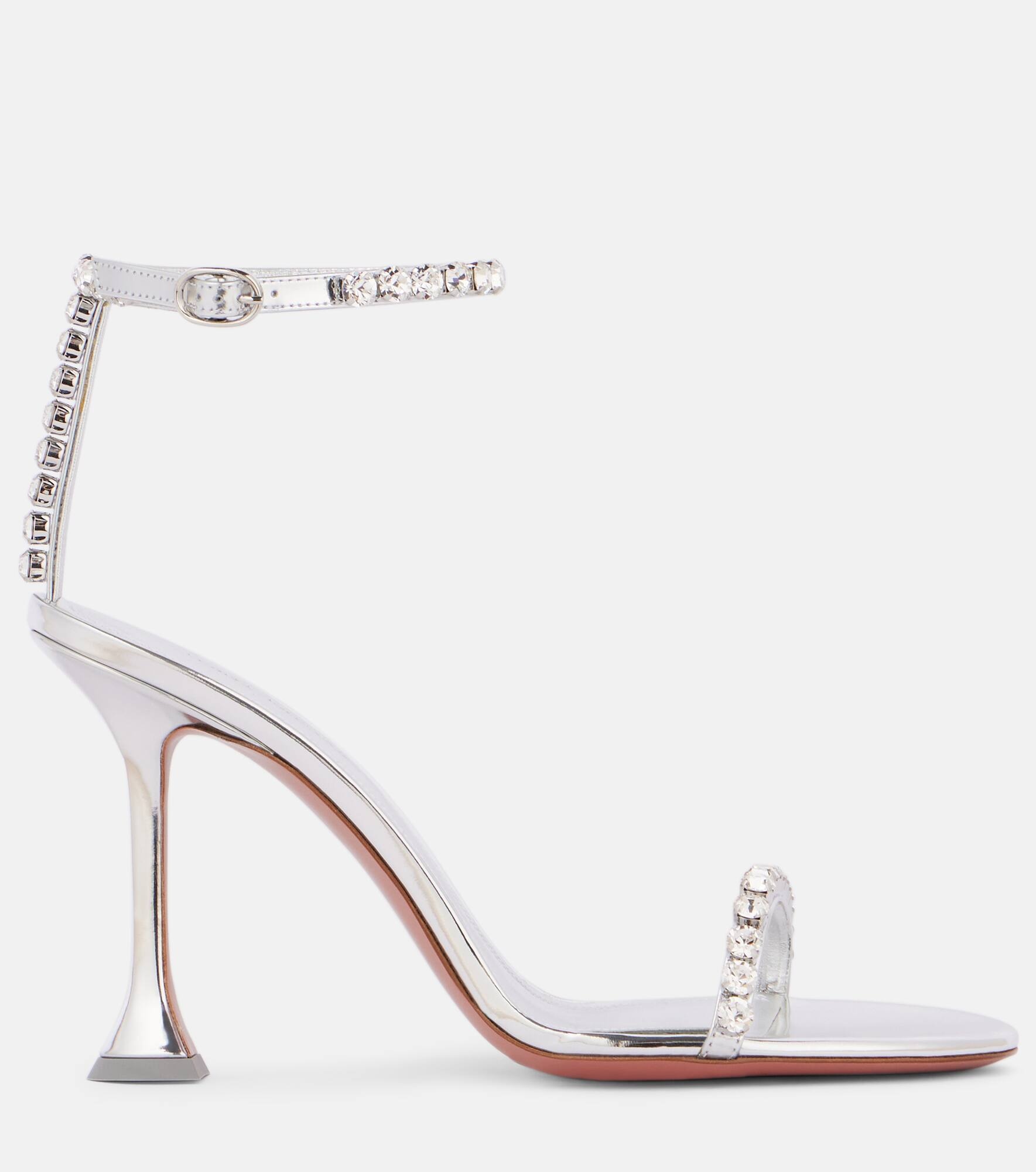 Gigi 95 embellished leather sandals - 4