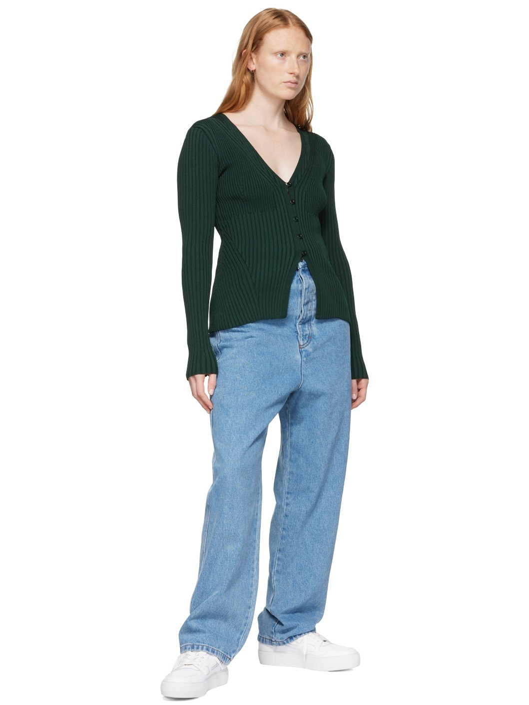 Green Viscose Cardigan - 4