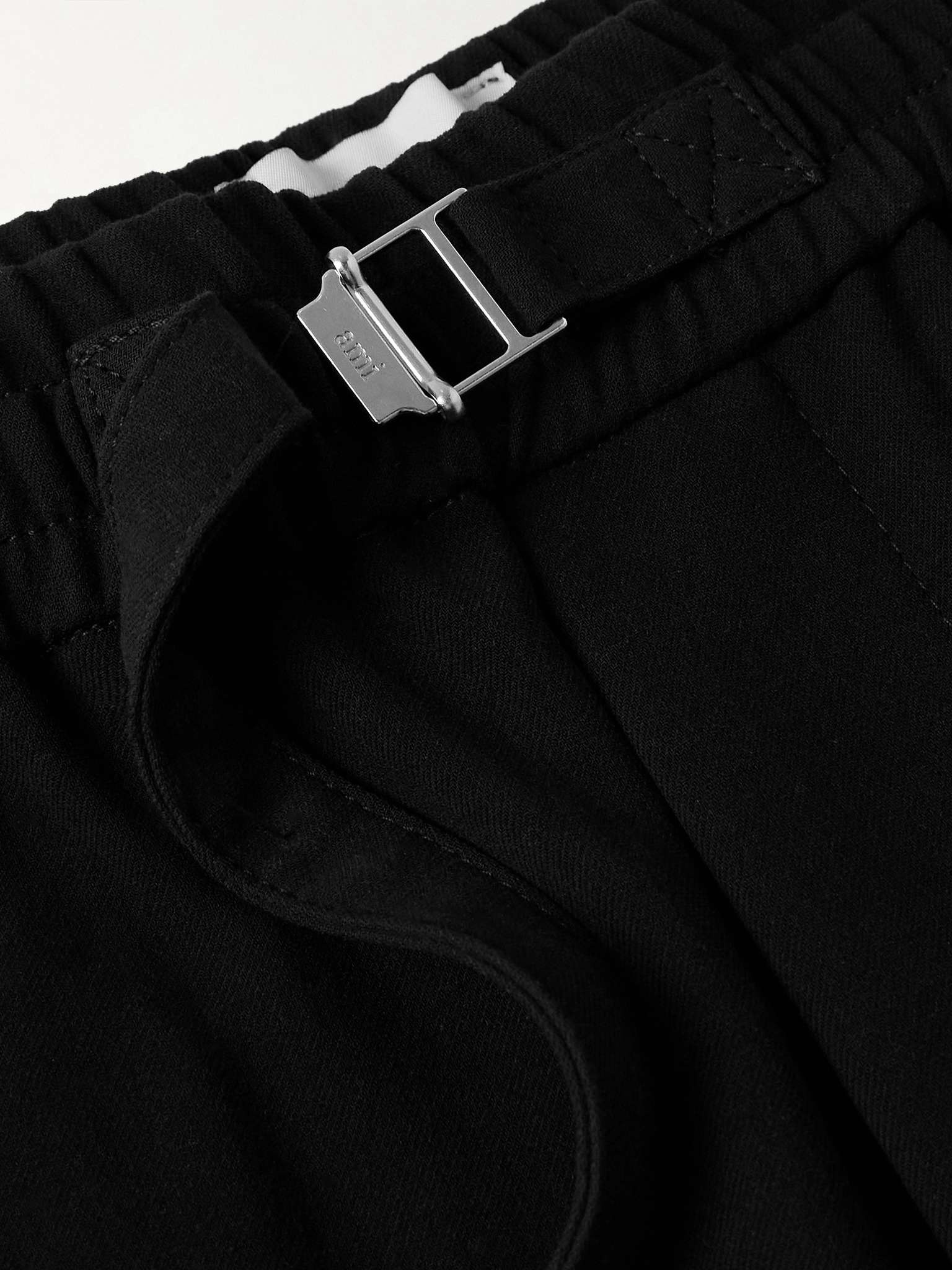 Flared Belted Cotton-Twill Trousers - 6