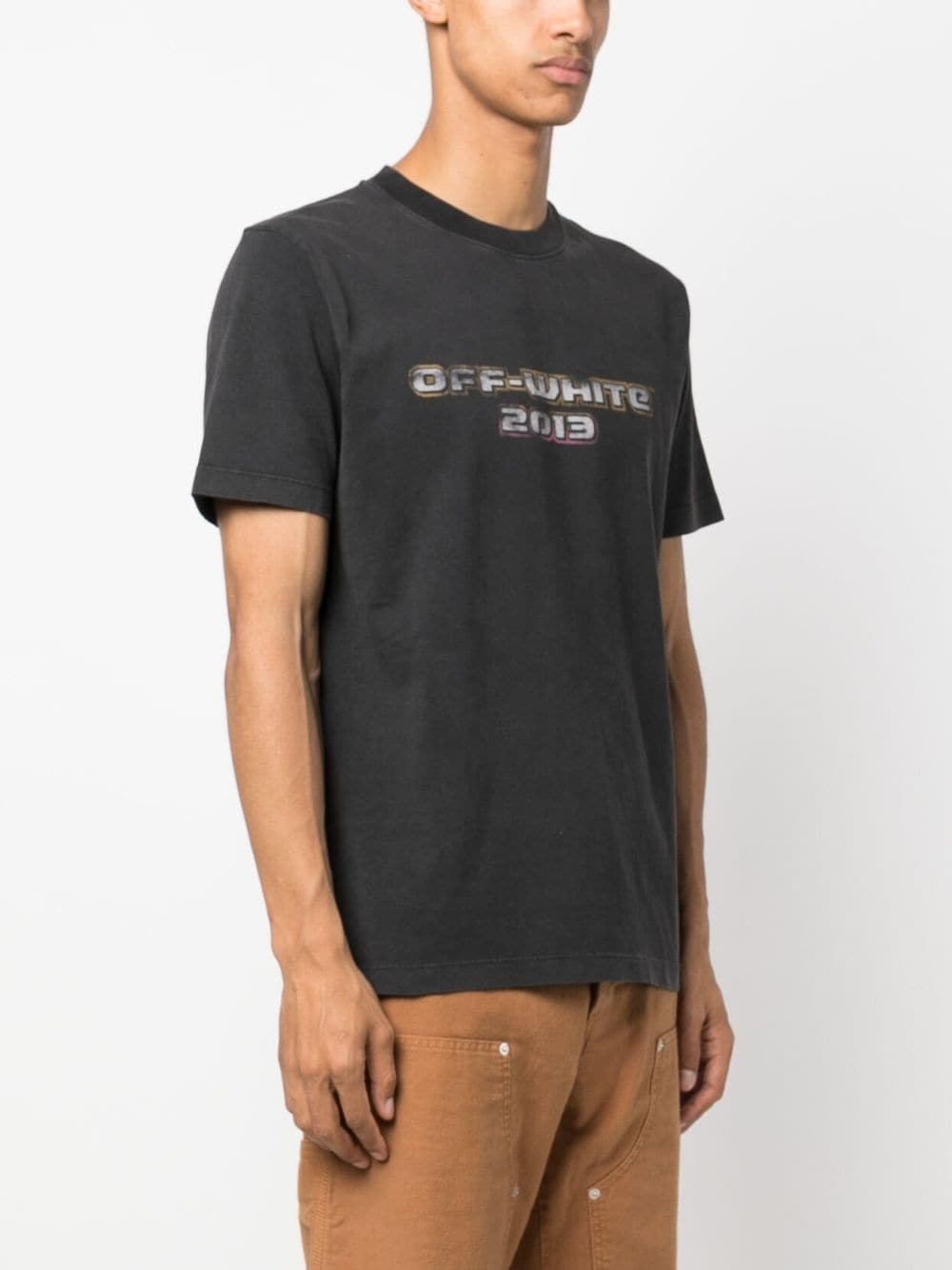 logo-print cotton T-shirt - 4
