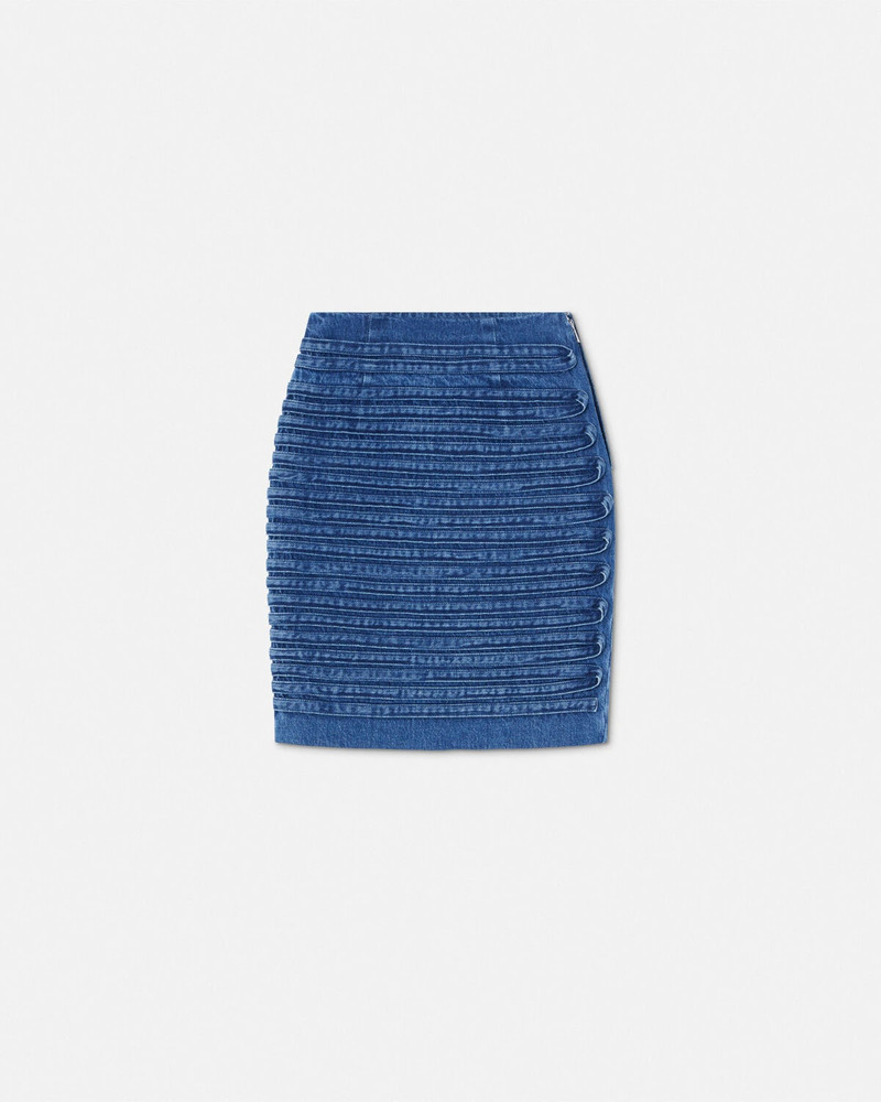 Denim Fitted Mini Skirt 1
