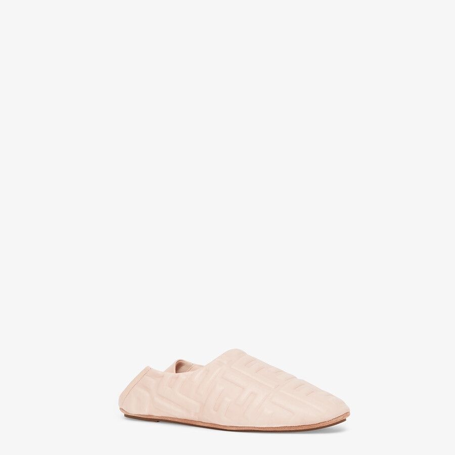 Pink nappa leather slippers - 2