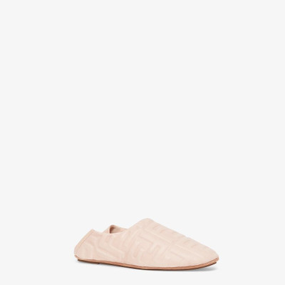 FENDI Pink nappa leather slippers outlook