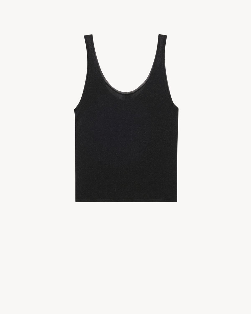 SAINT LAURENT TANK TOP IN LUREX KNIT outlook