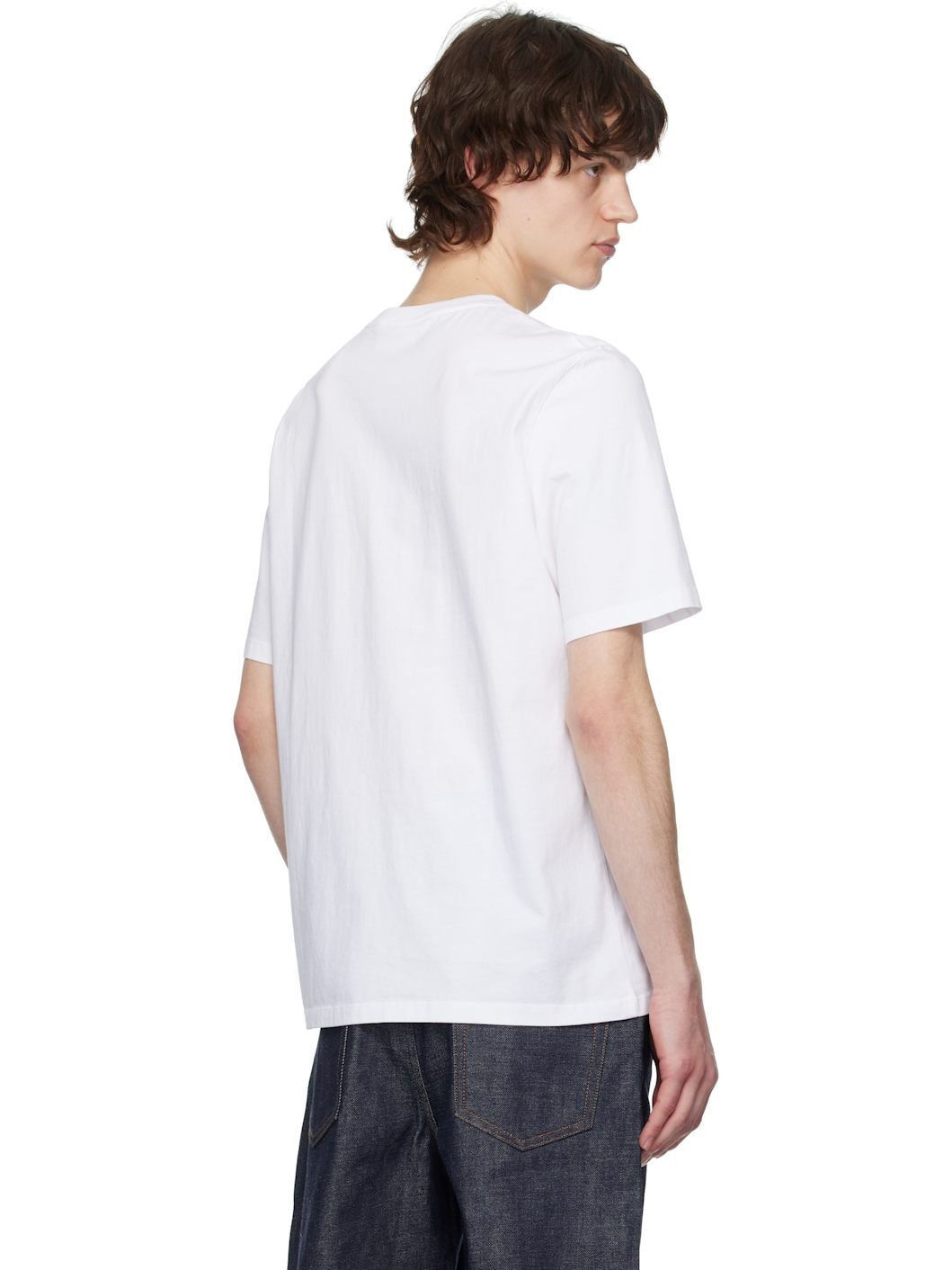 White Fox Head Patch Regular T-shirt - 3