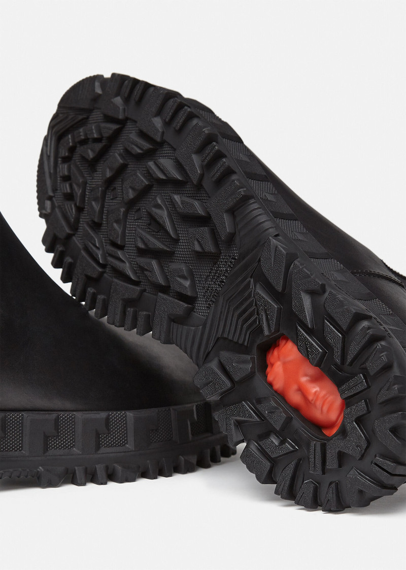VERSACE Greca Rhegis Leather Boots outlook