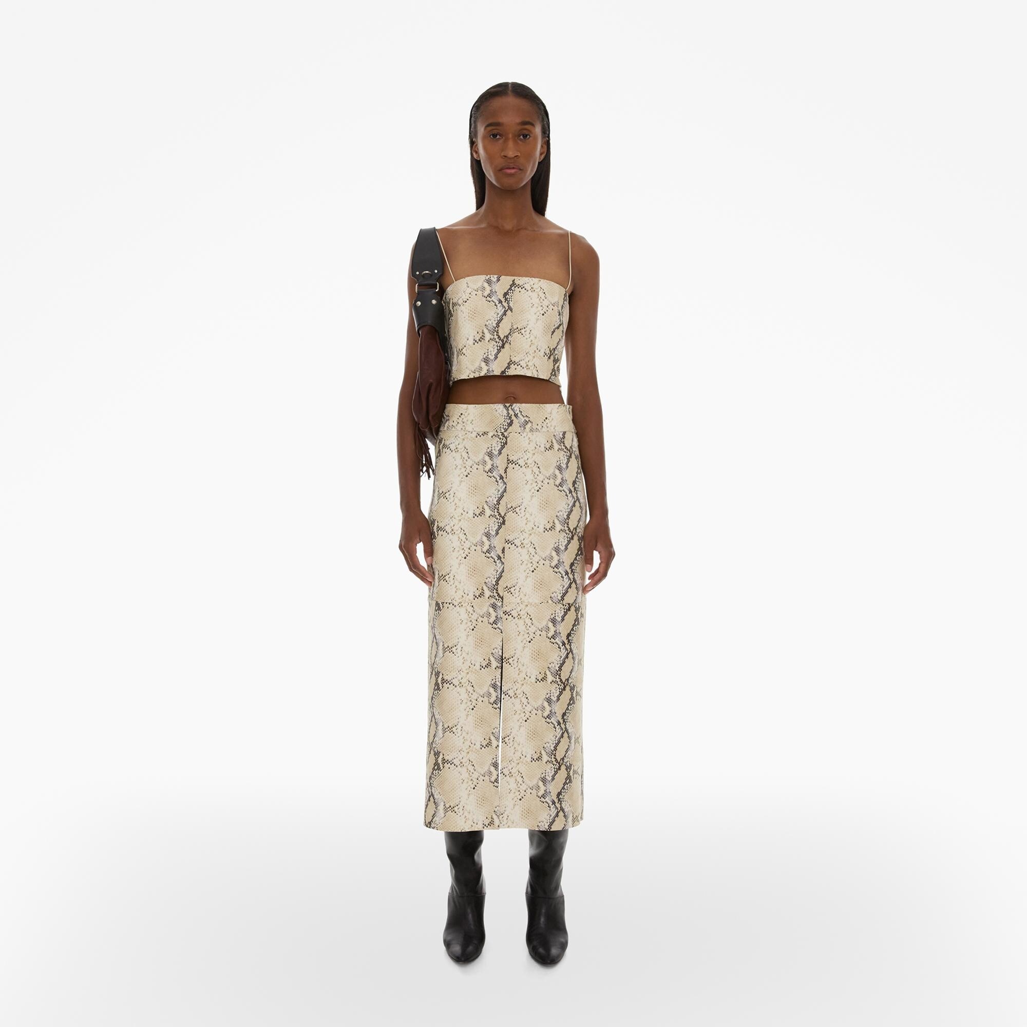 PYTHON-EMBOSSED LEATHER TANK TOP - 2