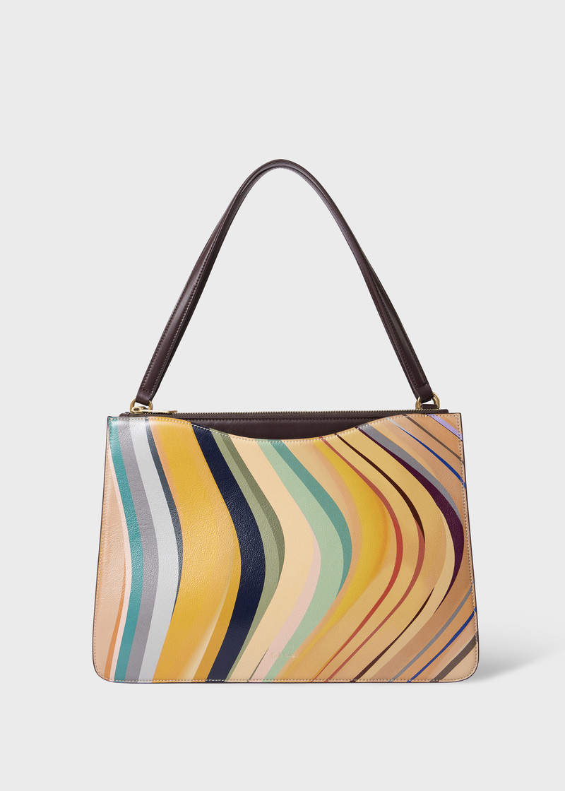 Women's 'Dusky Swirl' Double Zip Tote Bag 1