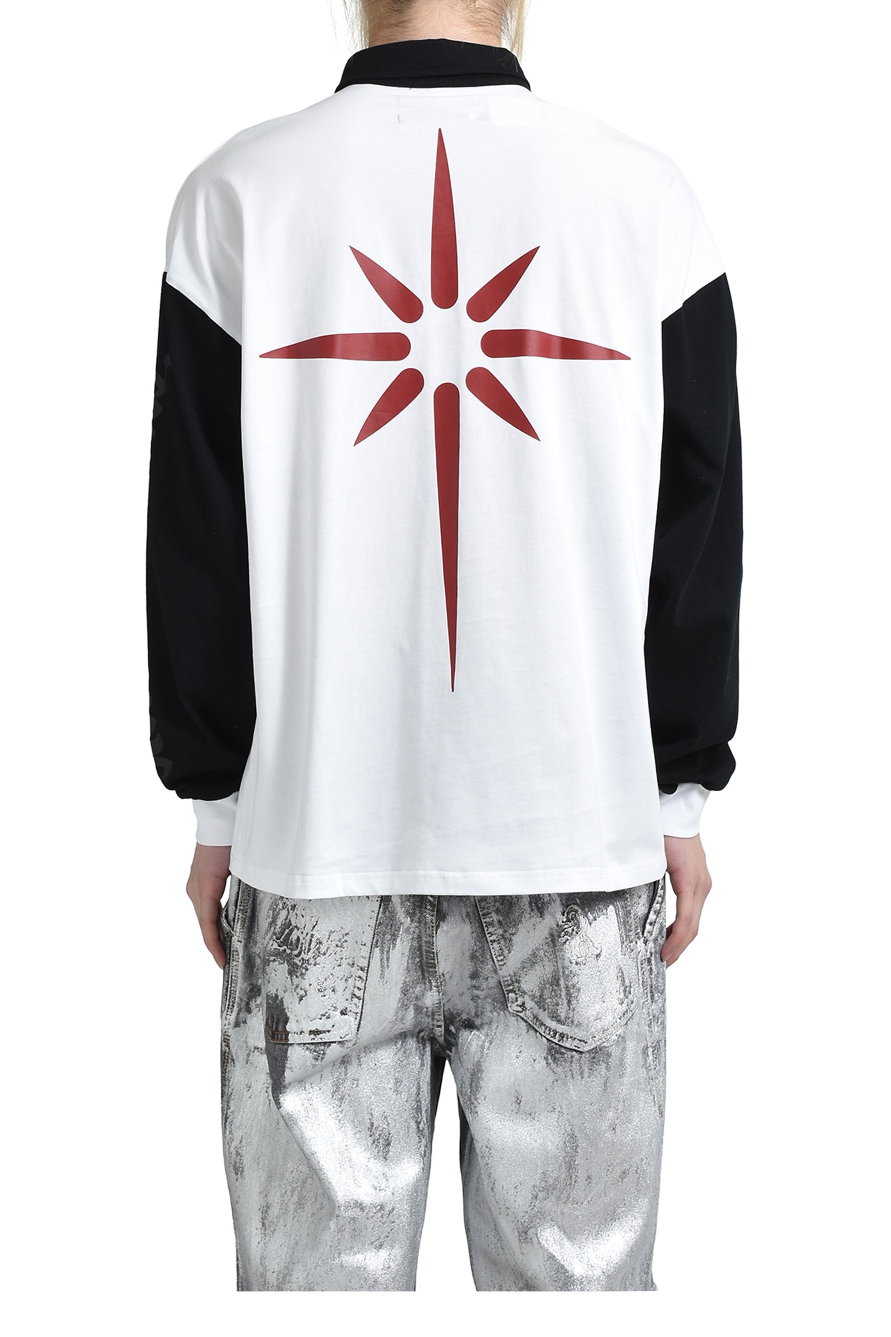 RUGBY LONGSLEEVE POLO / WHT - 2