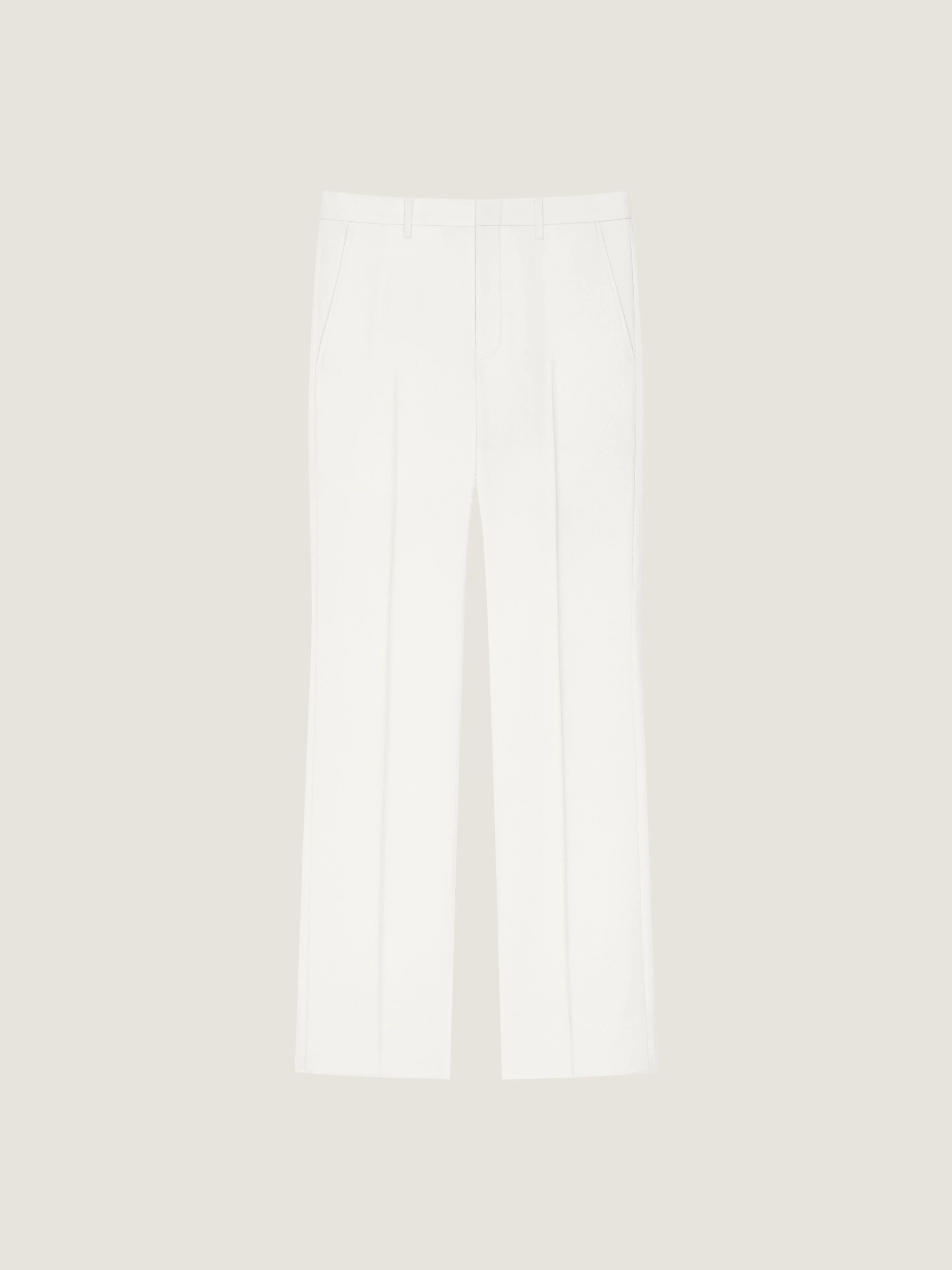 STRAIGHT LEG TAILORED TROUSERS IN WOOL AND MOHAIR - 1