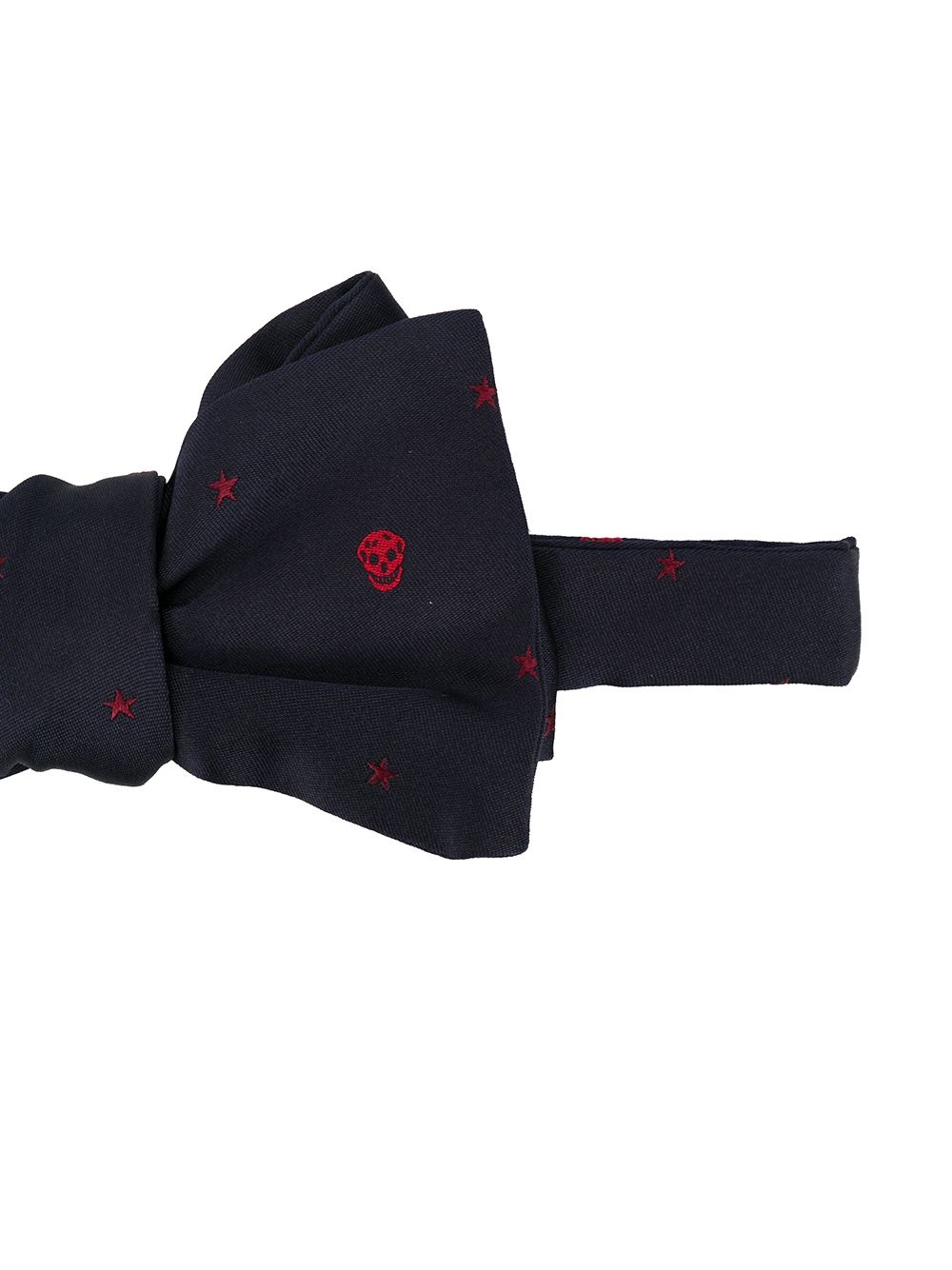 skull-print clip-on bow tie - 2