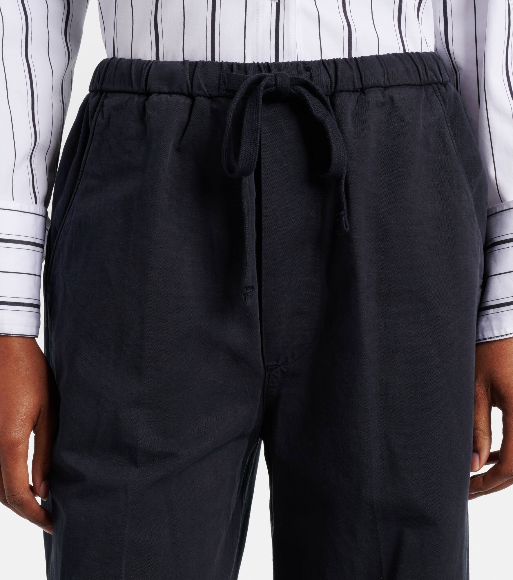 Aurora cotton and linen wide-leg pants - 4