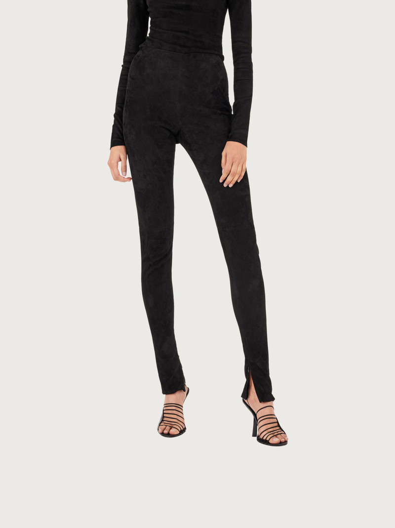 FERRAGAMO Suede stretch leggings outlook