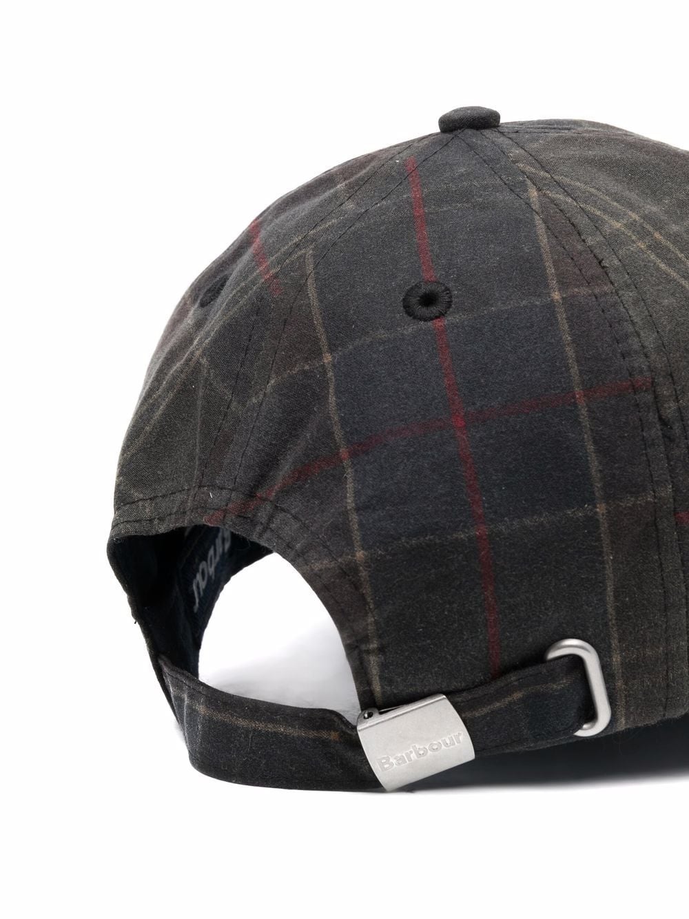 plaid-pattern cap - 2