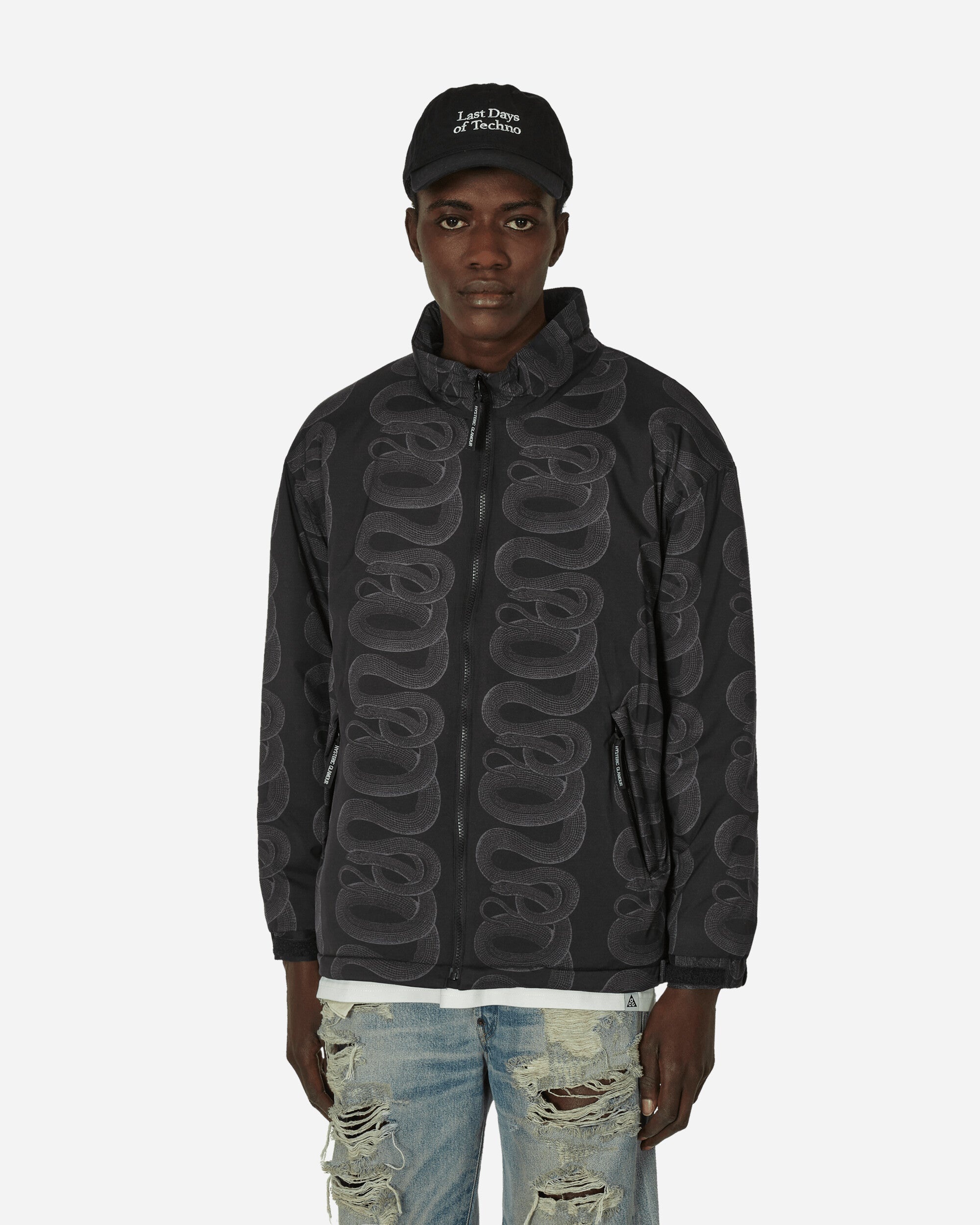 SNAKE LOOP STAND COLLAR JACKET