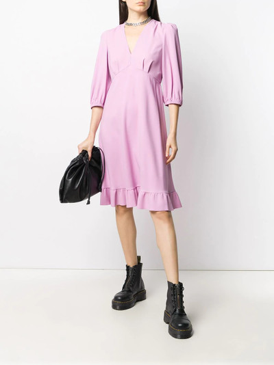 REDValentino ruffled-hem midi dress outlook