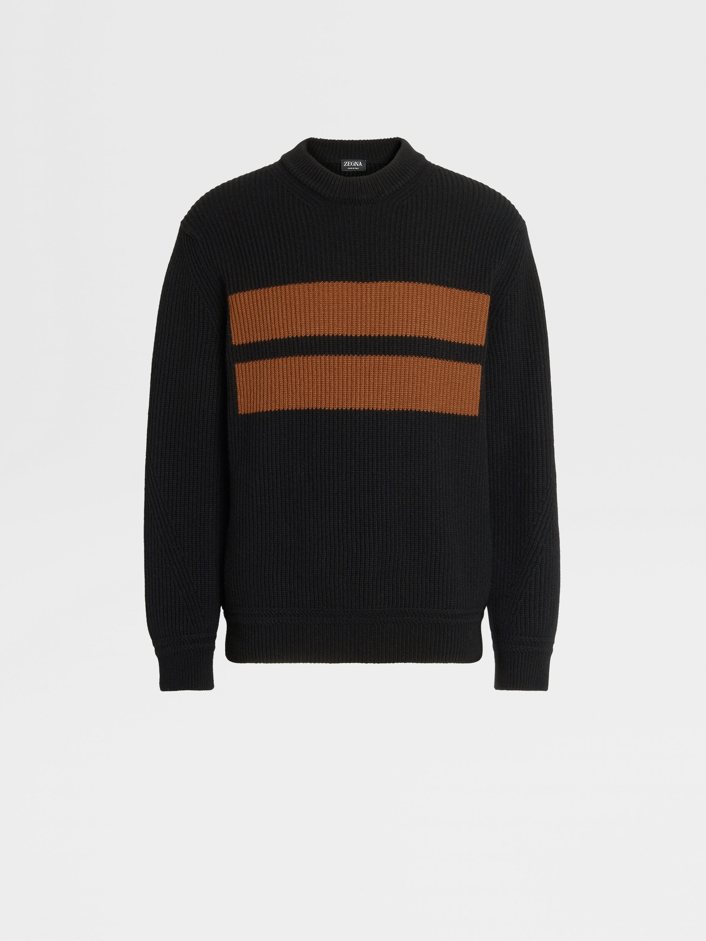 BLACK OASI CASHMERE CREWNECK - 1