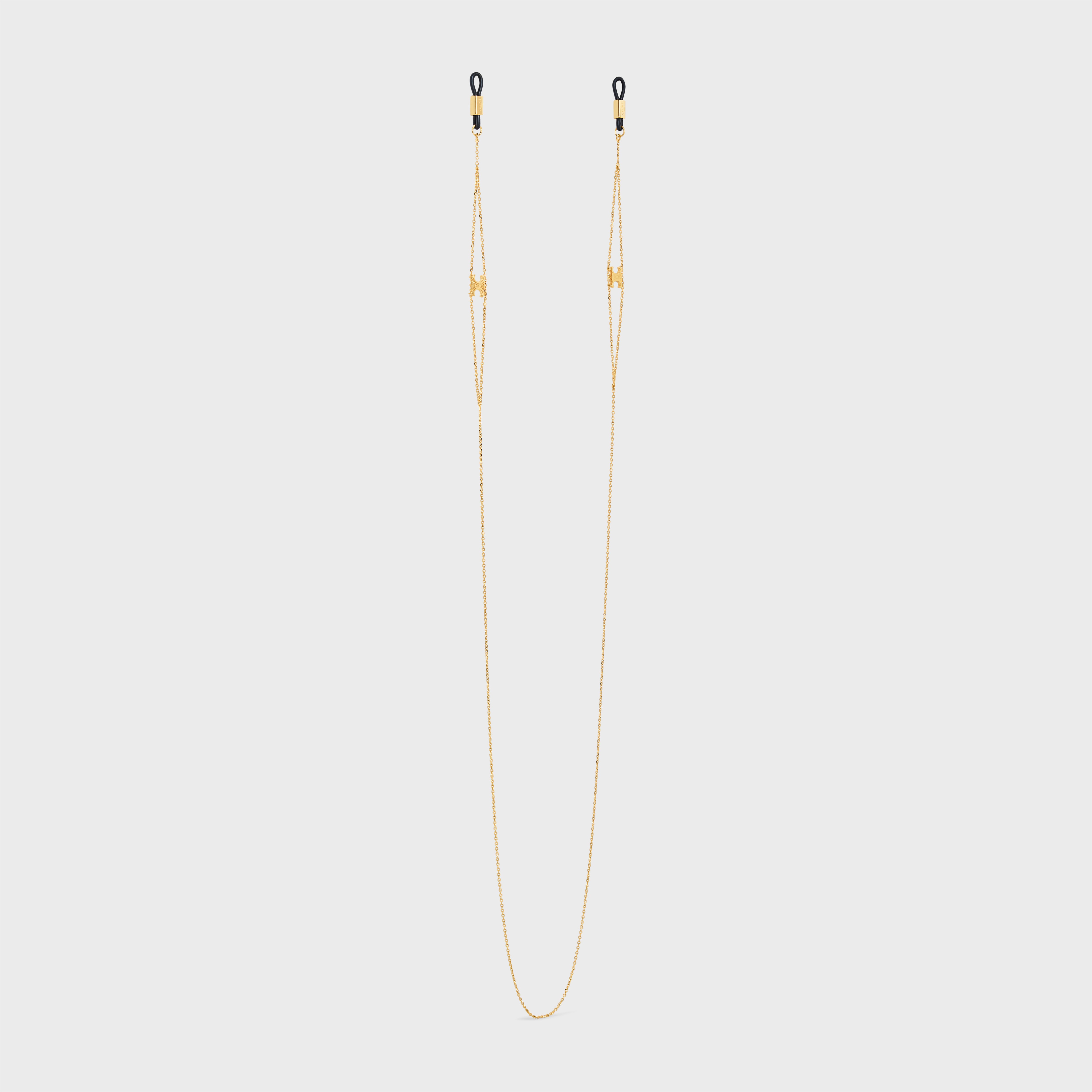 Triomphe Suspended Sunglasses Chain in Brass with Gold Finish and Plastic - 2