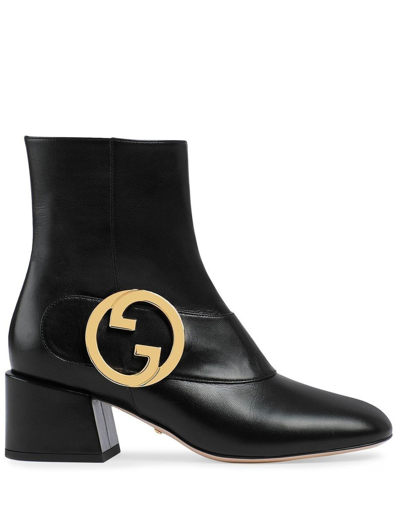 Blondie logo-plaque ankle boots - 1