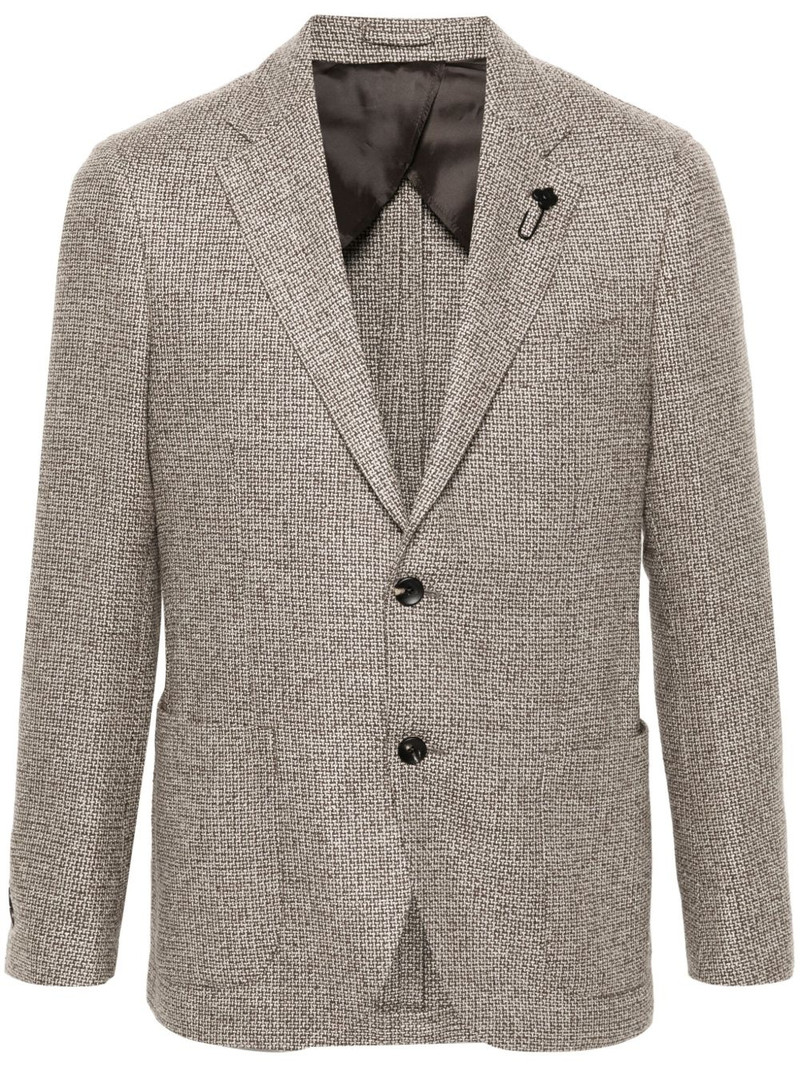 interwoven single-breasted blazer 1