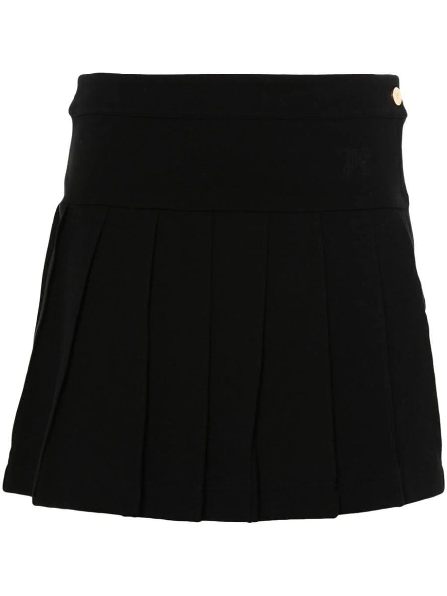 PALM ANGELS MINISKIRT WITH MONOGRAM EMBROIDERY - 1
