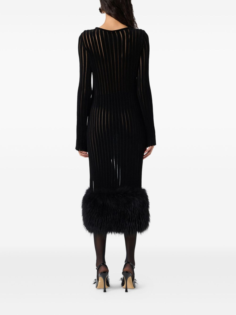 ribbed midi dress - 4
