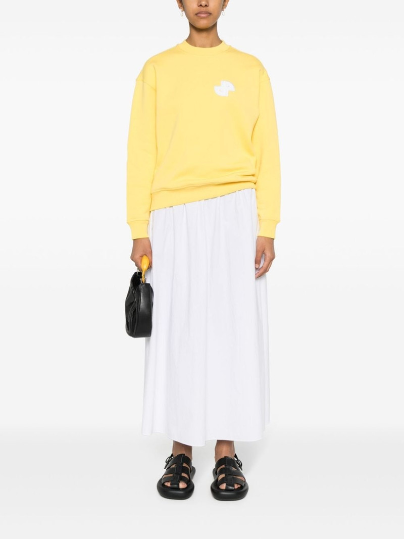 PATOU logo-appliquÃ© cotton sweatshirt outlook
