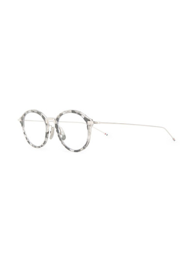 Thom Browne marble effect round glasses outlook