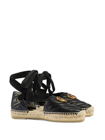 GUCCI matelassé ankle-wrap espadrilles outlook