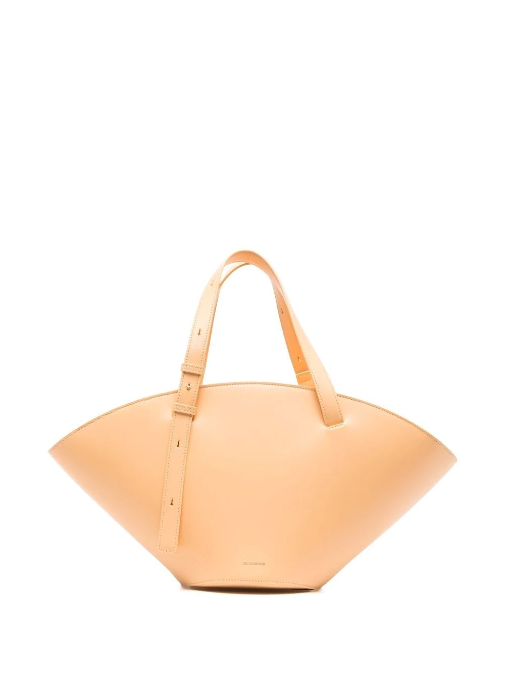 Sombrero curved leather tote bag - 1