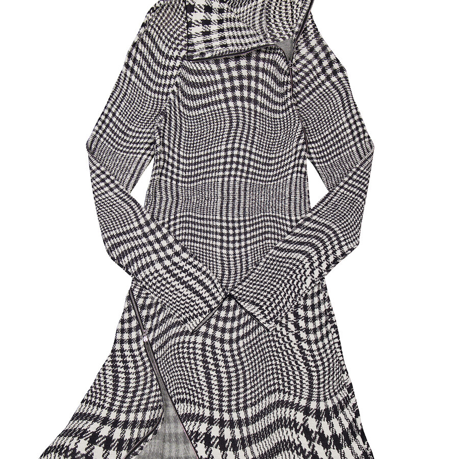 Burberry Houndstooth Pattern Midi Dress - 2