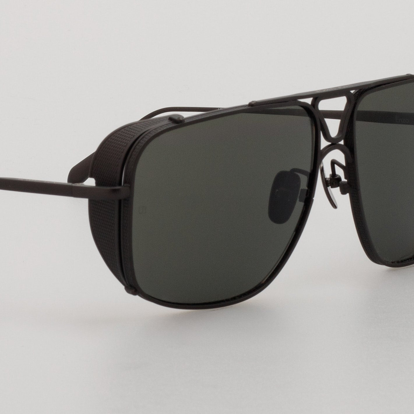 ENZO AVIATOR SUNGLASSES IN MATT NICKEL AND GREY - 4