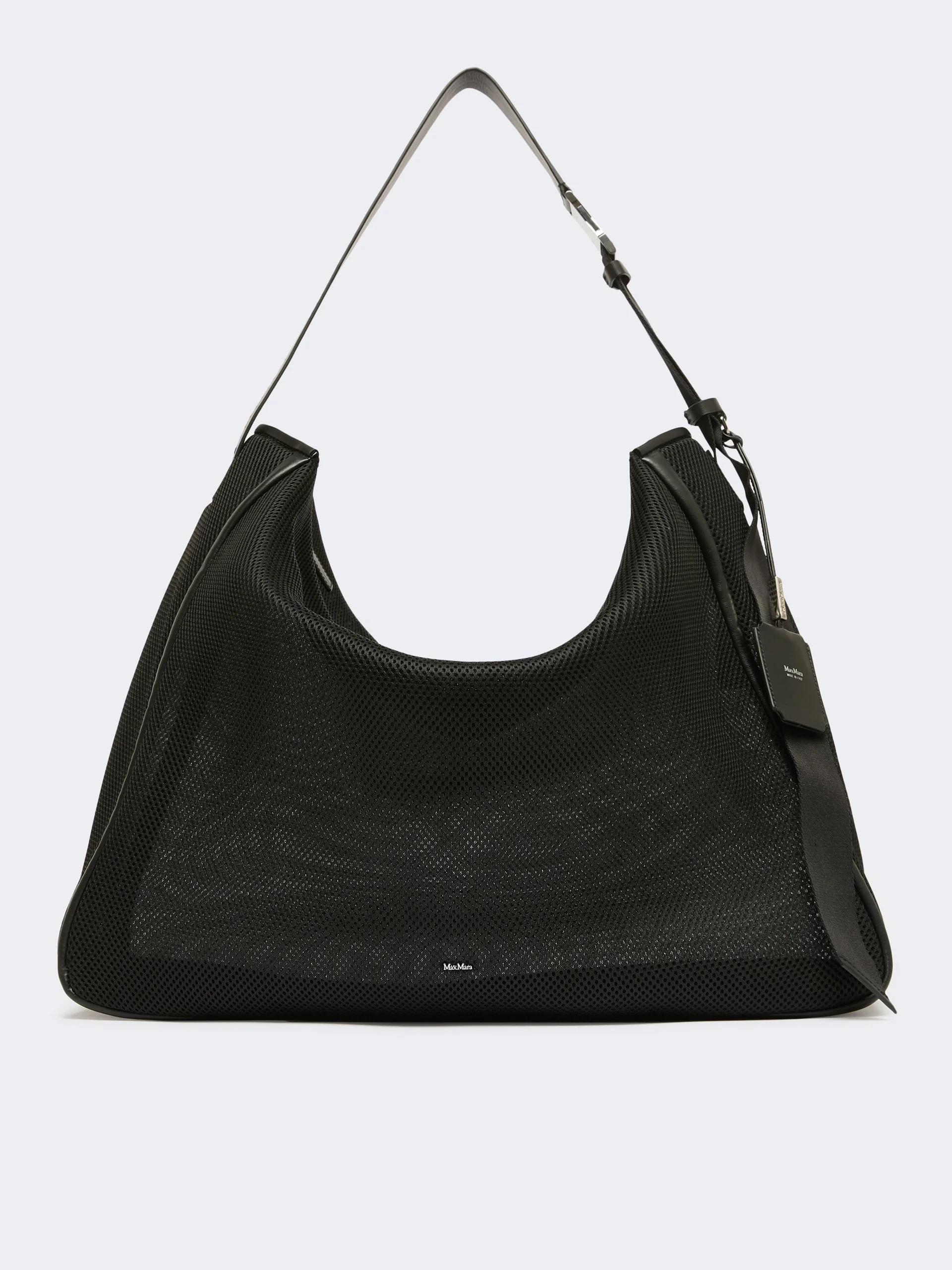 Extra-large handbag in technical mesh - BLACK - 1