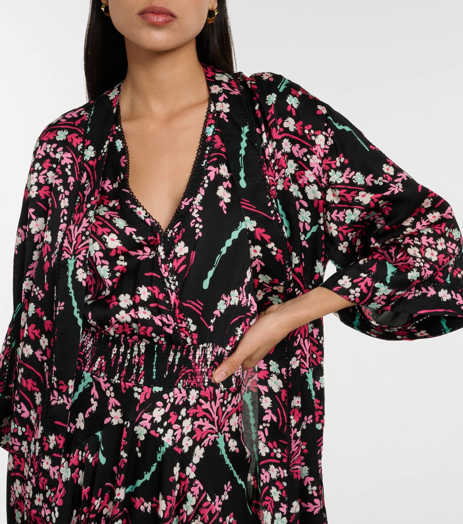 Erica printed robe - 4