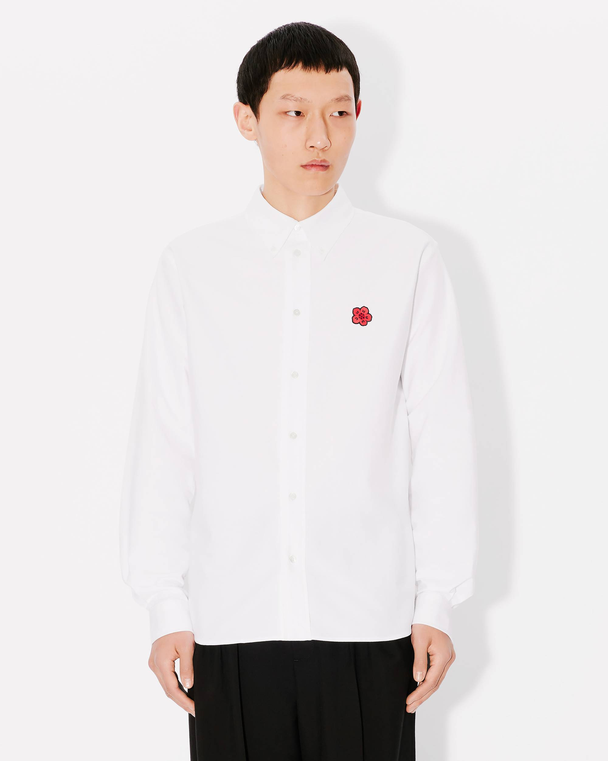 'Boke Flower' embroidered casual shirt - 3