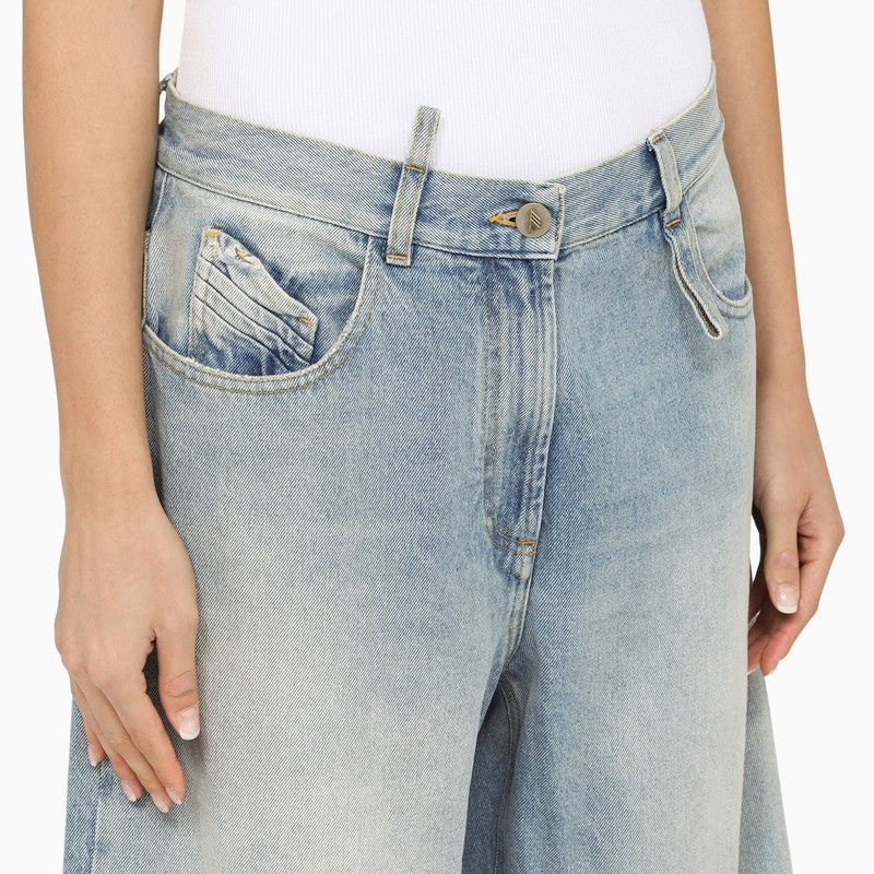 LIGHT BLUE JEANS WITH CUT OUT - 5