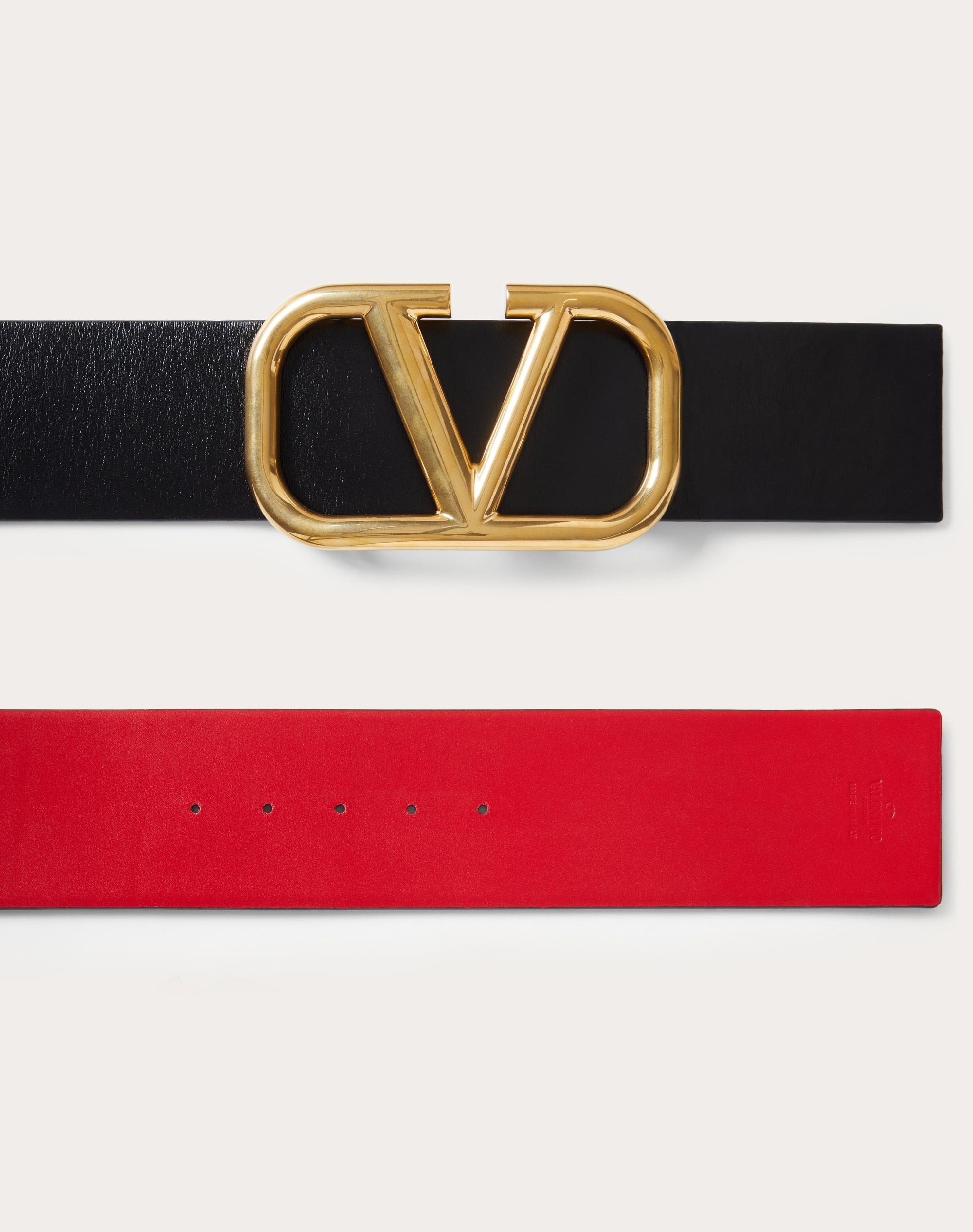 REVERSIBLE VLOGO SIGNATURE BELT IN GLOSSY CALFSKIN 70 MM - 3