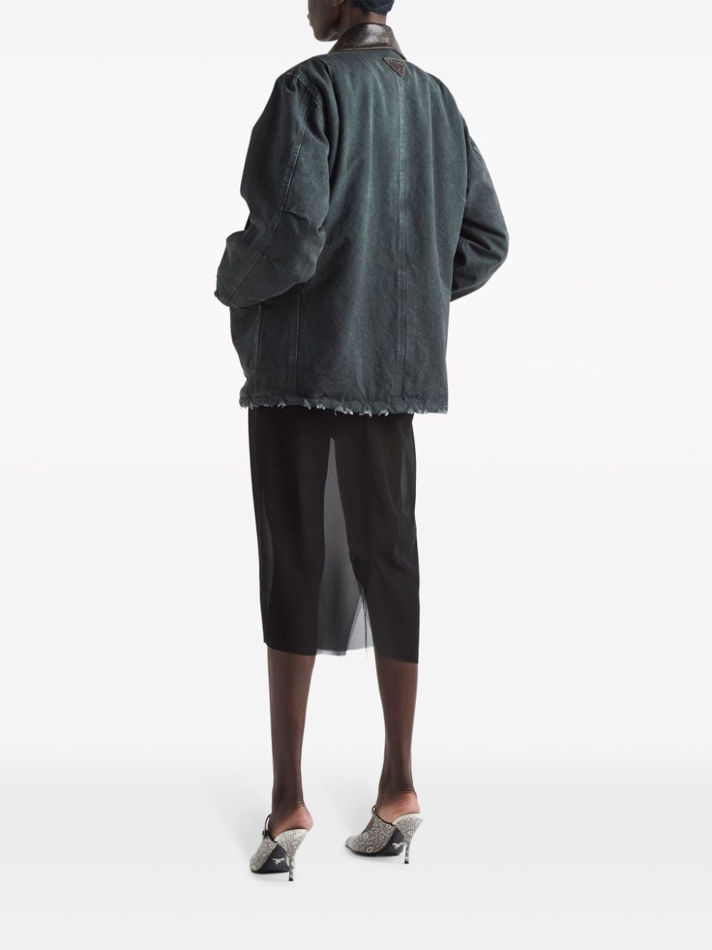 ripped canvas jacket - 3