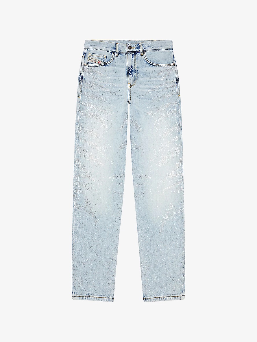 2016 D-Air rhinestone-embellished low-rise denim jeans - 1