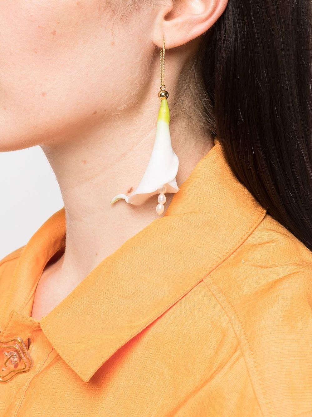 flower-drop earrings - 2
