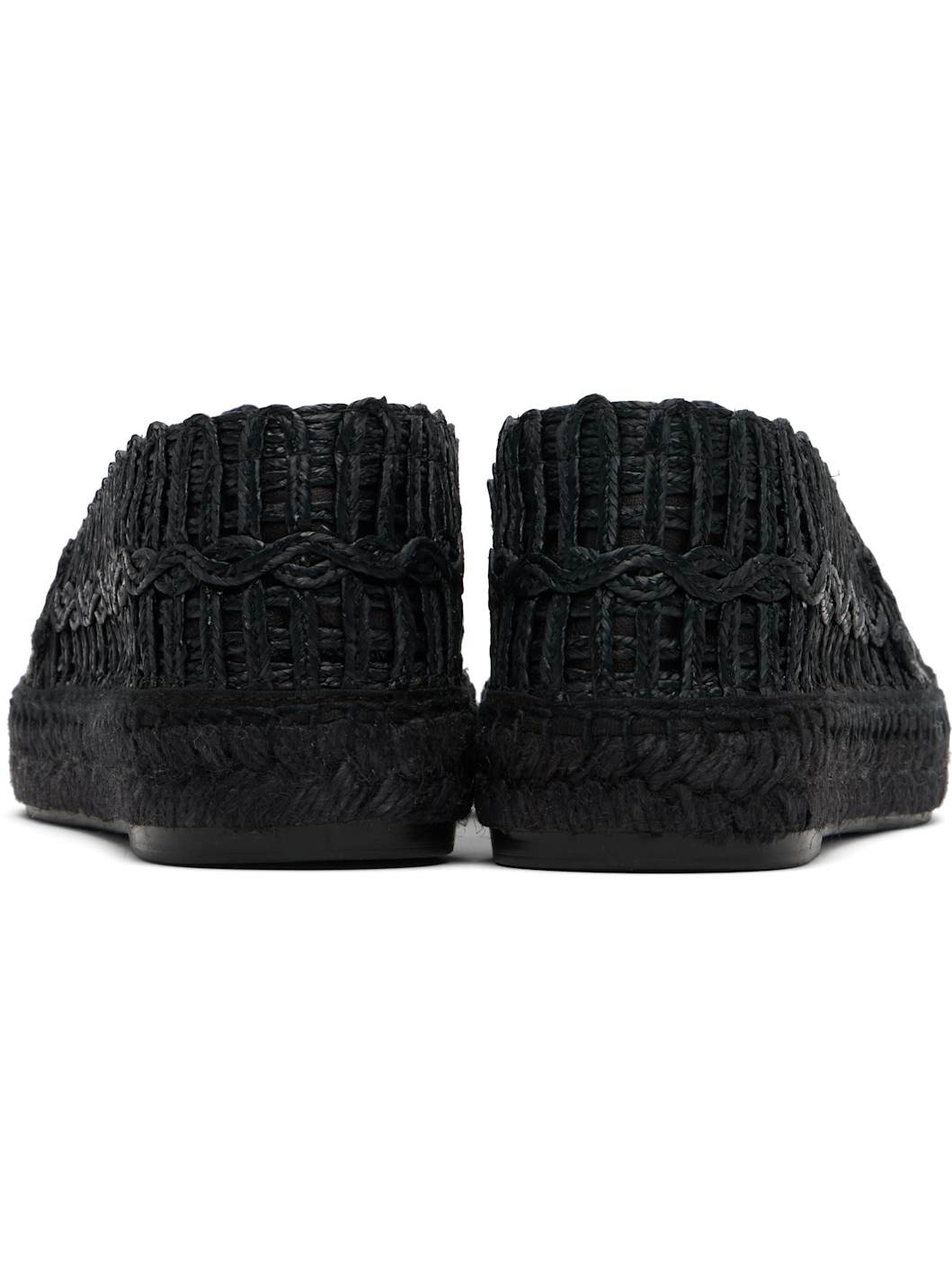 Black Raffia-Effect Espadrilles - 2