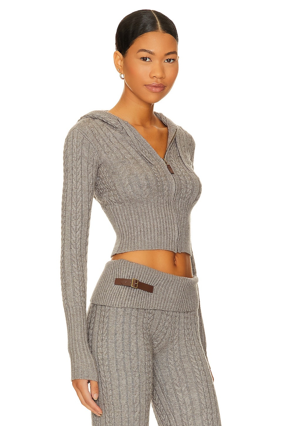 Aimee Cable Knit Hoodie - 2